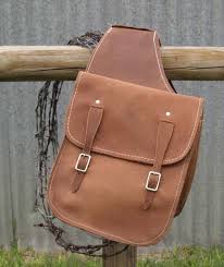 HORSE Tack Saddle Bags Gun oiled leather rough out ...