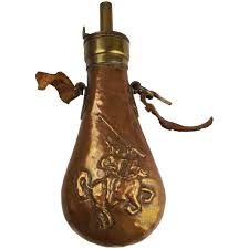 19th Century Copper Powder Flask. For Sale at Ruby Lane