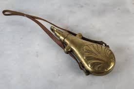 Replica Solid Brass Gunpowder Flask – Ali's Copper Shop