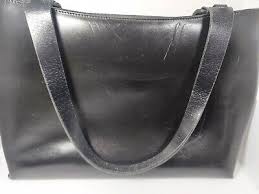 Wanlima Leather Black Handbag Purse 9" X 13" | eBay