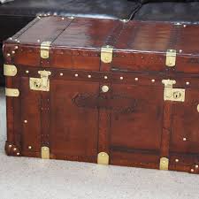 Antique English Leather Handmade Steamer Trunk - Etsy