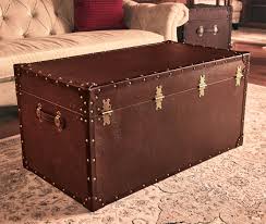 Rhino Full Grain Leather Coffee Table Trunk