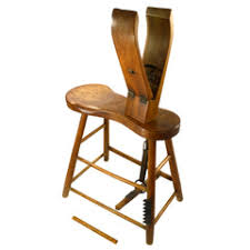 Antique LEATHER STITCHING HORSE by J.D. RANDALL CO Primitive SADDLE MA – Get A Grip & More