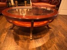 Glass Living Room Oval Traditional Tables for sale | eBay