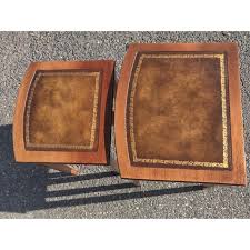 Late 20th Century Leather Top Nesting Tables, Set of 2 ...