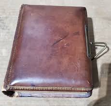 Antique 1800's Leather Photo Album with 30 plus Period 19th ...