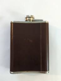 Faux Leather COGNAC STAINLESS STEEL 6oz FLASK | eBay