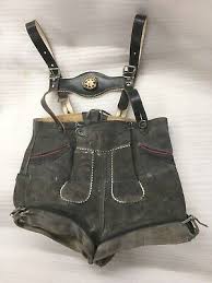 old Suede Lederhosen Shorts Youth German Oktoberfest ...