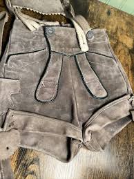 2 Vintage Youth Suede Leather Oktoberfest Lederhosen ...