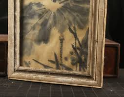 Chinese old wood frame Glass skin painting Hand-painted decorative painting 49 | eBay