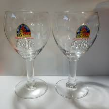 Lot of 2 Leffe Belgium Beer Glasses .25 Liter 7” Tall | eBay