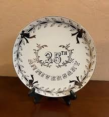 Beautiful Vintage Lefton China 9" Plate - 25th Anniversary Plate - Hand Painted | eBay