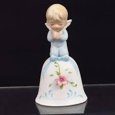 Vintage Lefton Angel Bell Prayer Cherub Boy Porcelain 04978 ...