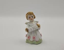 Lefton China MCM Vintage Angel Figurine Playing Accordion - Etsy