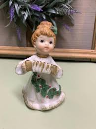 Vintage Lefton Christmas Angel With Accordion - Broken Wings ...
