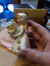 Very Rare March Birthday Lefton Angel Figurine Has ORIGINAL ...