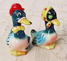 VINTAGE 1950's HAND PAINTED PORCELAIN ANTHROPOMORPHIC DUCKS FIGURINES - JAPAN | eBay