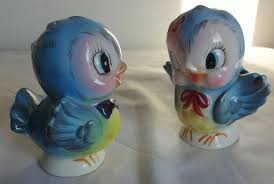 Vintage 50s Lefton Bluebird Figurines Blue Birds Porcelain Salt & Pepper Shakers | eBay