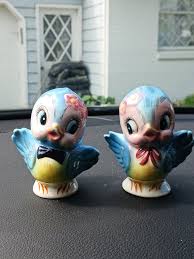 Vintage Pair (2) Lefton #7175 Anthropomorphic Blue Bird Salt and Pepper Ceramic Shakers - Etsy Australia
