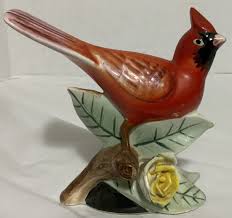Vintage Handpainted Porcelain “Cardinal” Figurine (See Desc ...