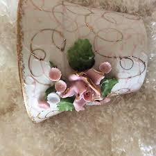 Lefton China Hand Painted in Gold&Pink Rose&Flowers Bud Vase ...