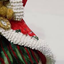 Santa Claus Figurine Christmas 8" Bag of Toys Resin Lantern ...