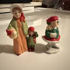 Vtg LEFTON COLONIAL VILLAGE 2 Ret Figurines Mrs Eberhardt ...