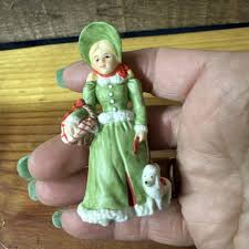 Vintage Lefton COLONIAL VILLAGE Figurine Ms. Eberhardt & Her ...