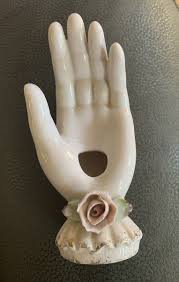 Vintage Pink Hand 873 with Bone China Flowers | eBay