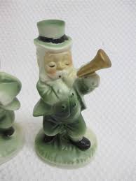 VINTAGE LOT OF 3 GREEN MUSICAL MEN FIGURINES MID CENTURY ...