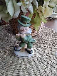 Vintage Lefton Ceramic Leprechaun Playing a Flute Figurine ...
