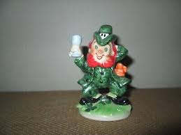 Vitg LEFTON Jolly Porcelain Leprechaun Figurine w/ Cup 4.5 ...