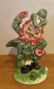 Vintage Lefton St Patrick's Day Porcelain Dancing Leprechaun ...