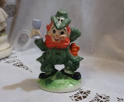 Charming Vintage Irish Leprechaun Orange Hair Beard Flower ...