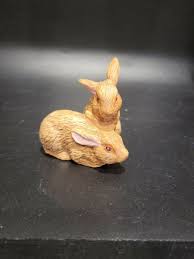 Vintage Signed Geri Cute Bunny Rabbits Figurine 3" Tall | eBay