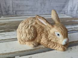 Brown Easter bunny rabbit sculpture figurine home decor ...