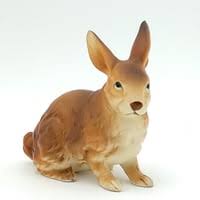 Vintage Lefton Brown Bunny Rabbit Figurine | Mercari