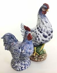 Sold at Auction: (2) Ceramic Rooster Figures, Centrum, Vietri