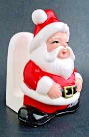 VTG MCM Lefton Korea Ceramic Santa Claus Christmas Napkin Letter Card Holder | eBay