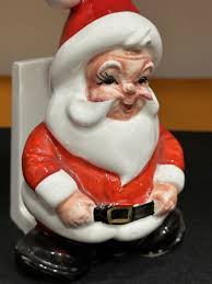Vintage Napco Ceramic Happy Jolly Santa Claus Napkin Holder | eBay