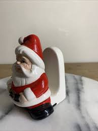Vintage Christmas Lefton Santa Claus Napkin or Letter Holder, Holiday | eBay