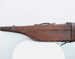 Vintage French Leather Leg of Mutton Shotgun Gun Hard ...