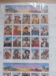 STAMPS - LEGENDS of the West - 1994? - Etsy Israel