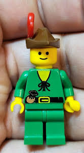 LEGO Genuine Castle Forestman Green Hat Red Feather cas123 ...