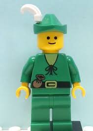 Minifig cas124 - Forestman - Pouch, Green Hat, White Feather ...