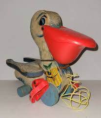 VINTAGE Fisher Price 1960s Big Bill Pelican PULL TOY-Feet ...
