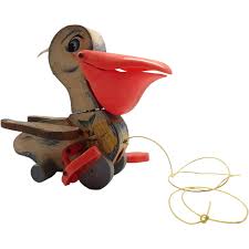 Vintage MCM 1961 Original Fisher Price Big Bill Pelican ...