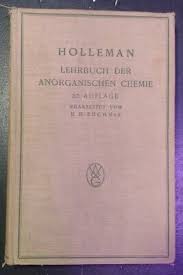 LEHRBUCH DER ANORGANISCHEN CHEMIE by A. F. Holleman | eBay