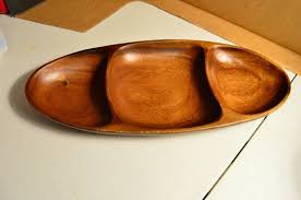 Leilani Monkey Poo Brand Wood 3-Section Serving Tray ~15-1/4 ...