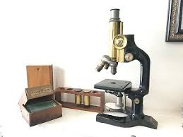 Antique C Reichert of Wien Microscope #56572 in box, lenses & eyepieces & slides | eBay